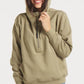 Angie Active Half Zip Hoodie - OLIVE