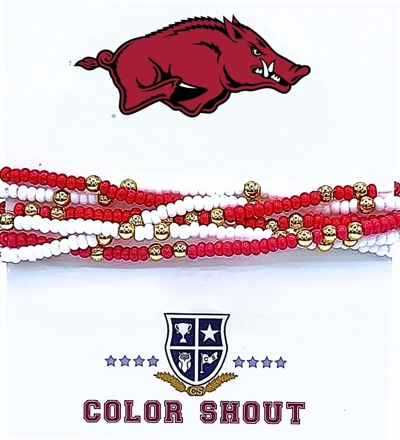 Arkansas-6 Beaded Stretch Bracelets