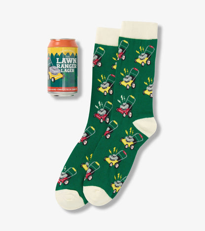 Lawn Ranger Men's Beer Can Socks