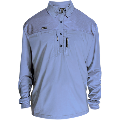 The Classic Button Cuff Midweight Shirt-Oxford Blue