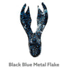 3.25" Chunk Trailer W/Craw Cane - Blk/Blue Metalflake