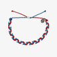 Braided Bracelet - RD/WH/BL