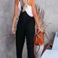 Buckle Straps Jumpsuit - BLACK