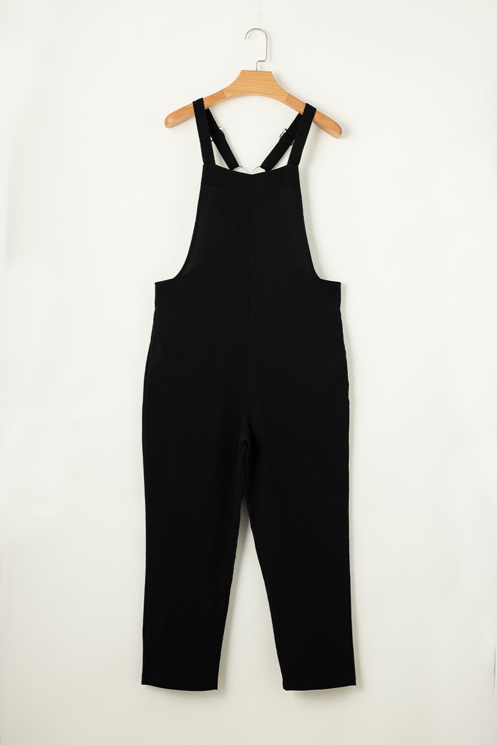 Buckle Straps Jumpsuit - BLACK