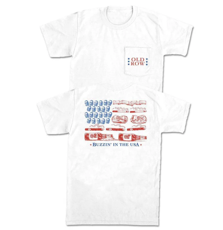 Buzzin in the USA Pocket Tee