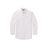 Southern Marsh Lockhart Windowpane Performance Dress Shirt in Burnt Taupe and White long sleeve button-down