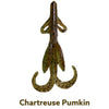 4" Bush Pig W/Craw Cane 12Pk - Chartruese Pumpkin