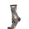Corgi Butt Sock - Charcoal