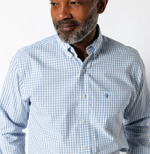 Edgewood Plaid Long Sleeve Cotton Poplin