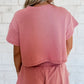 Cropped Tee Set - PINK