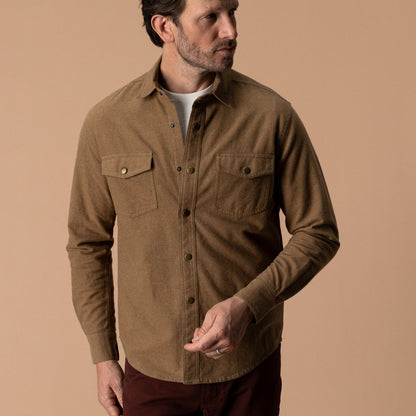 Brushed Canvas Snap Shirt Pyne Solid