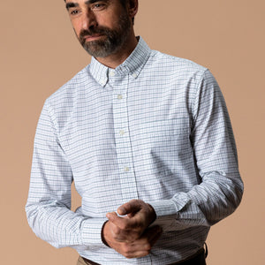 Cotton Cashmere Poplin Sport Shirt Tolliver Plaid