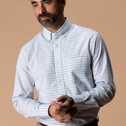Cotton Cashmere Poplin Sport Shirt Tolliver Plaid