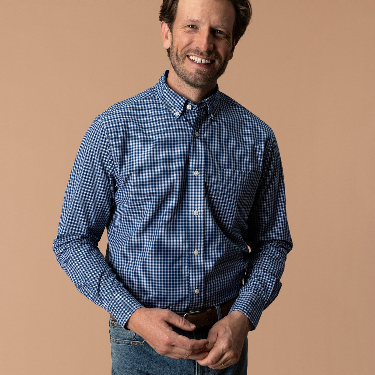 Cotton Cashmere Poplin Sport Shirt Bridger Plaid