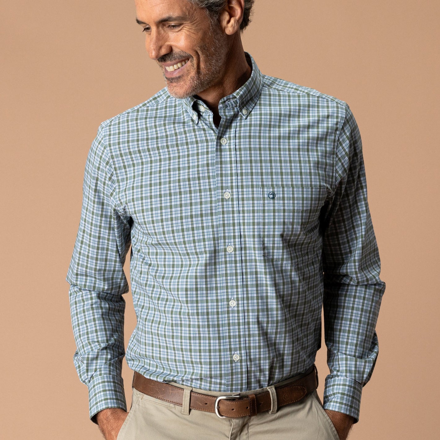Poplin Sports Shirt Denton Plaid