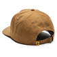 Duck Head Fly Lure Ripstop Unstructured 5 Panel Hat in Bronze Brown, rear view showing adjustable strap and yellow brand label