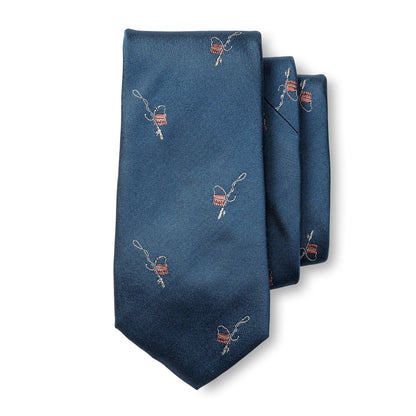 Silk Fishing Motif Tie