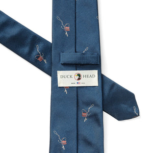 Silk Fishing Motif Tie