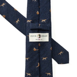 Wool/Silk Dog & Pheasant Motif tie