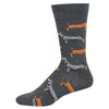 Dachshunds Socks - Charcoal Heather
