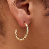 Diamond Cut Hoop Earrings - GOLD