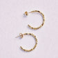 Diamond Cut Hoop Earrings - GOLD