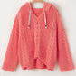 Drawstring Hooded Sweater - PINK