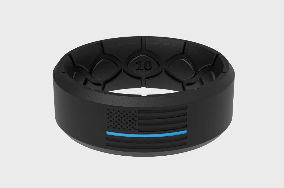 Edge Hero Protector Black Blue Line Ring