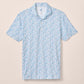 Johnnie-O Jo America Polo in Barracuda - white shirt with blue and pink micro-pattern