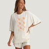 Women Sea Scallop Tee - Heather Sea Salt