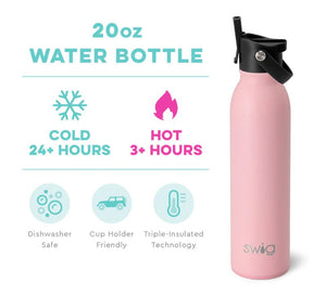 Flip + Sip Water Bottle - BLUSH