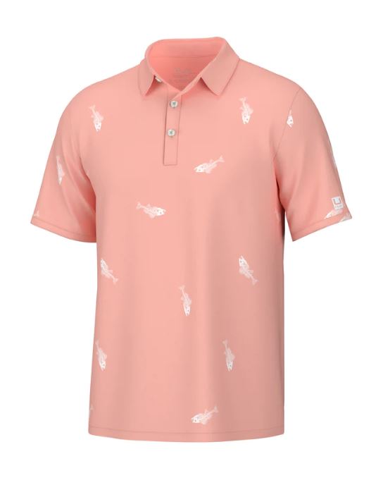 Fresh Bones Pursuit Polo - PEACH NC