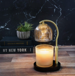 Luna Candle Warmer Lamp Mercury Glass