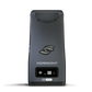 Foresight Sports QC3 launch monitor in dark charcoal gray with logo and connectivity ports, rear view