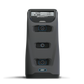 Foresight Sports GS launch monitor standing upright with three camera lenses and digital display screen