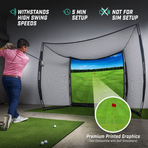 GoSports Range Cage 10 x 8 ft Golf Practice Hitting Net - Classic Net