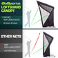 GoSports 8'x8' ELITE Golf Net with LoftGuard Canopy and Steel Frame