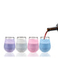 True Silicone Wrapped Stemless Glass Wine Glasses Set of 4