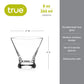 True Stemless Martini Glasses Set of 4