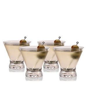 True Stemless Martini Glasses Set of 4
