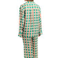 Green & Pink Plaid Satin Pajama Set