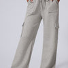 High Waist Pocket Sweats - LT GRAY