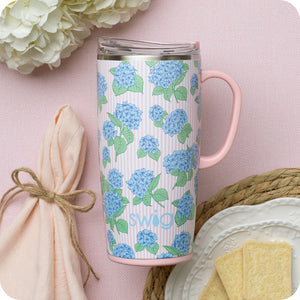 Hydrangeas Travel Mug 22 Oz