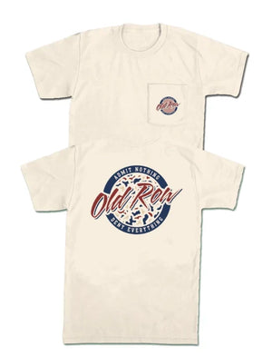 USA Camo Ivory Circle Logo Pocket Tee