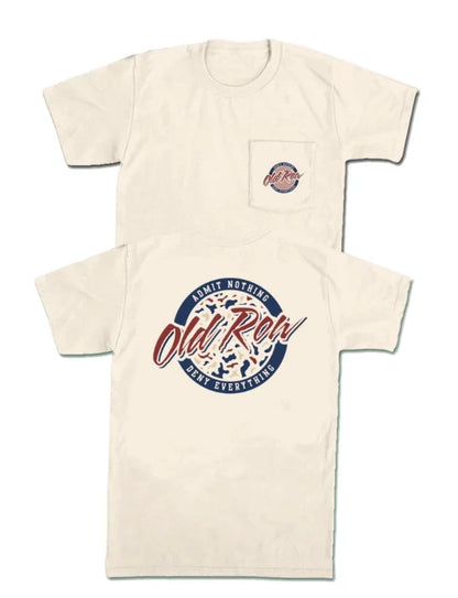 USA Camo Ivory Circle Logo Pocket Tee