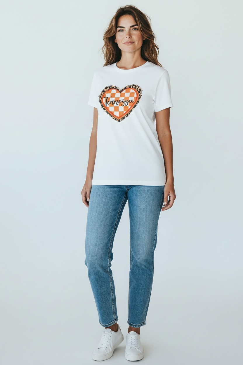Tn Leopard Heart Tee