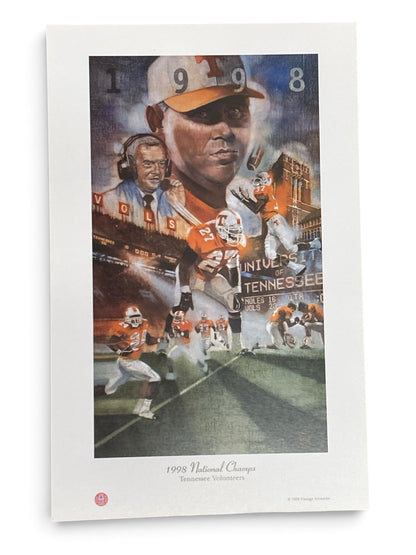 Signed Howe & Fulmer: 1998 Tennessee Volunteers National Champs Limited Edition Art Print