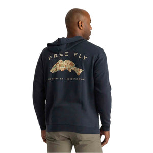 Vintage Camo Redfish Fleece Hoodie