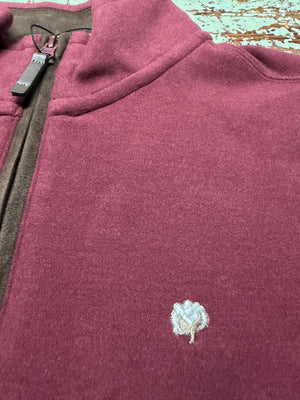 Cotton Brothers Bordeaux 1/4 Zip Fleece Pullover