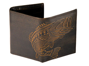 Burnished Leather Trifold Wallet